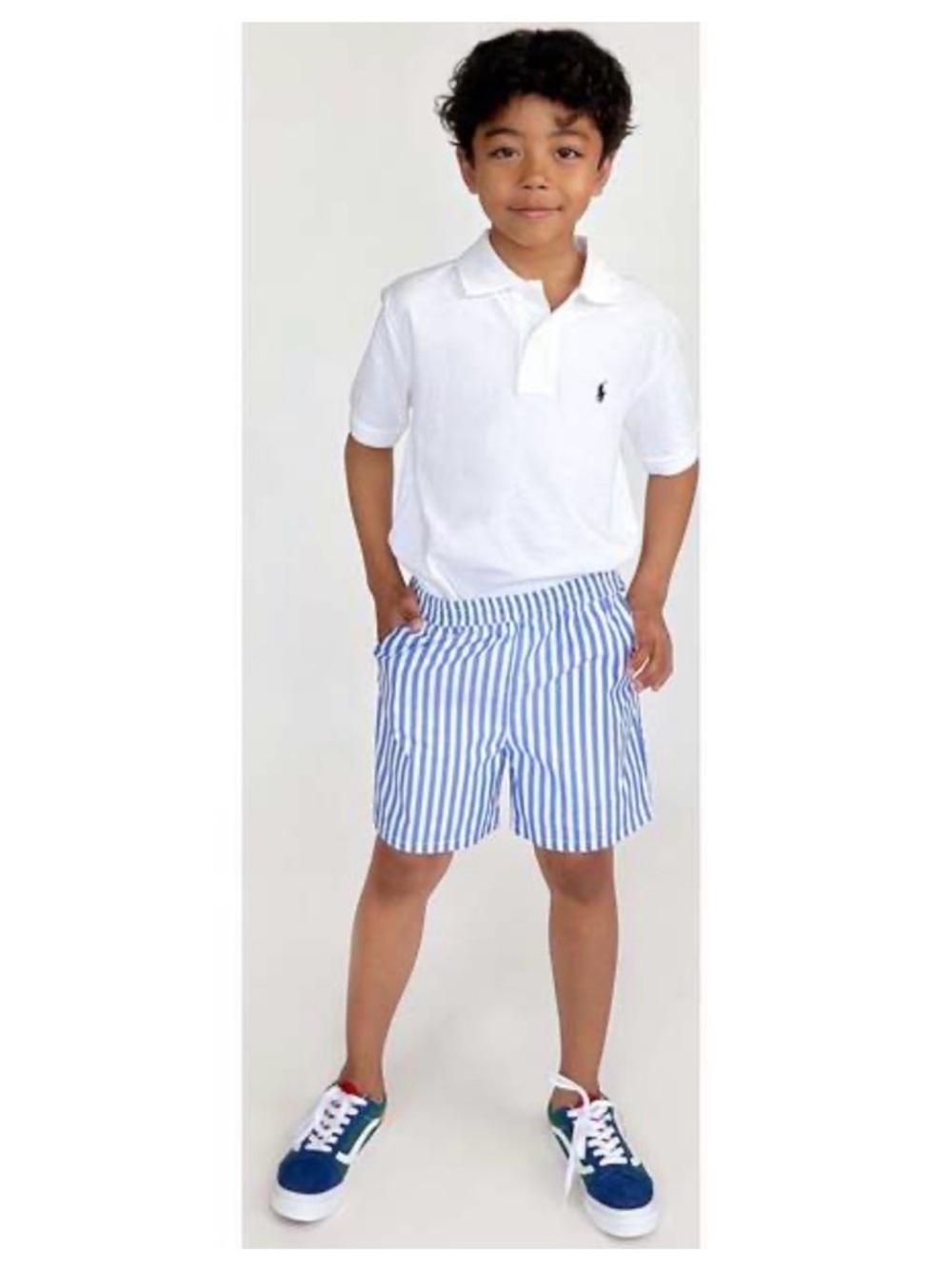 NWT Hill House Tiny Leo Shorts size 2Y Toddler 2T Blueberry Stripe Blue White